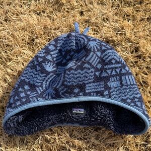 Patagonia Blue and Gray Nordic Knit Hat